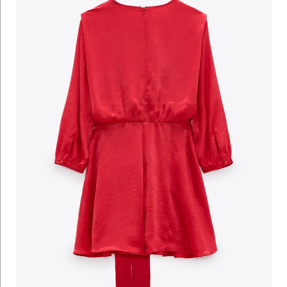 ZARA BLOGGERS FAVORITE SATIN EFFECT BOW JUMPSUIT - Picture 7 of 15